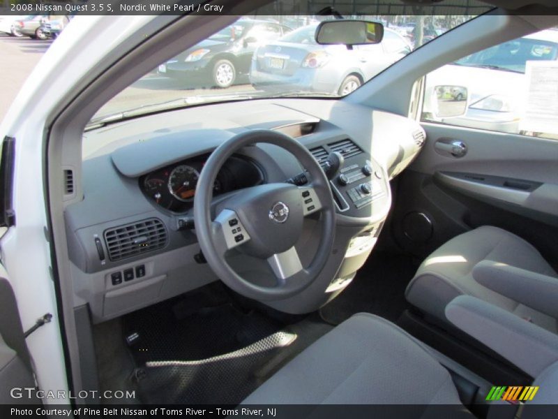 Nordic White Pearl / Gray 2008 Nissan Quest 3.5 S