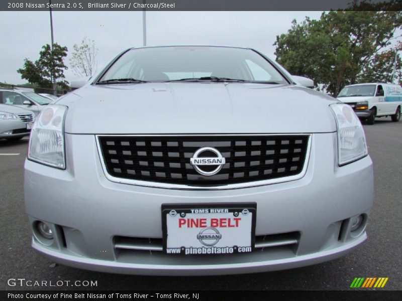 Brilliant Silver / Charcoal/Steel 2008 Nissan Sentra 2.0 S