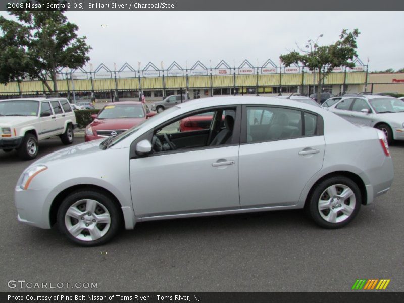 Brilliant Silver / Charcoal/Steel 2008 Nissan Sentra 2.0 S