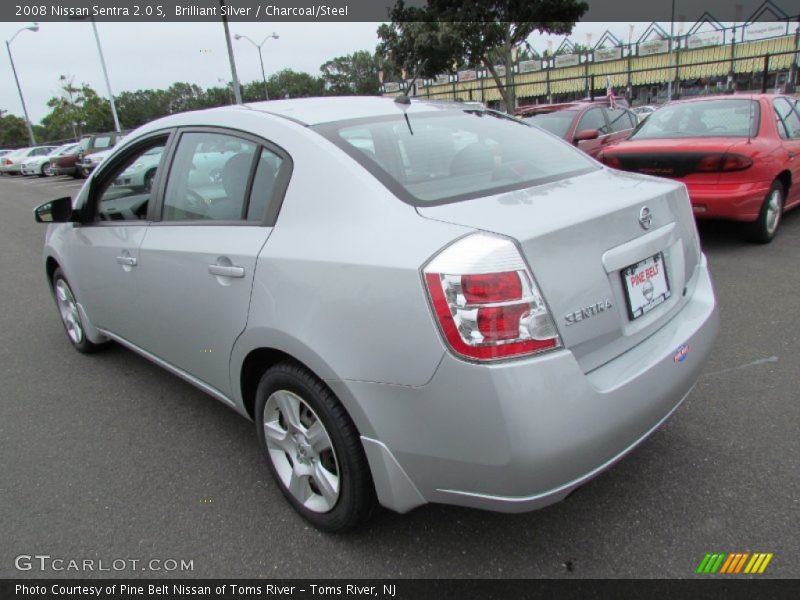 Brilliant Silver / Charcoal/Steel 2008 Nissan Sentra 2.0 S