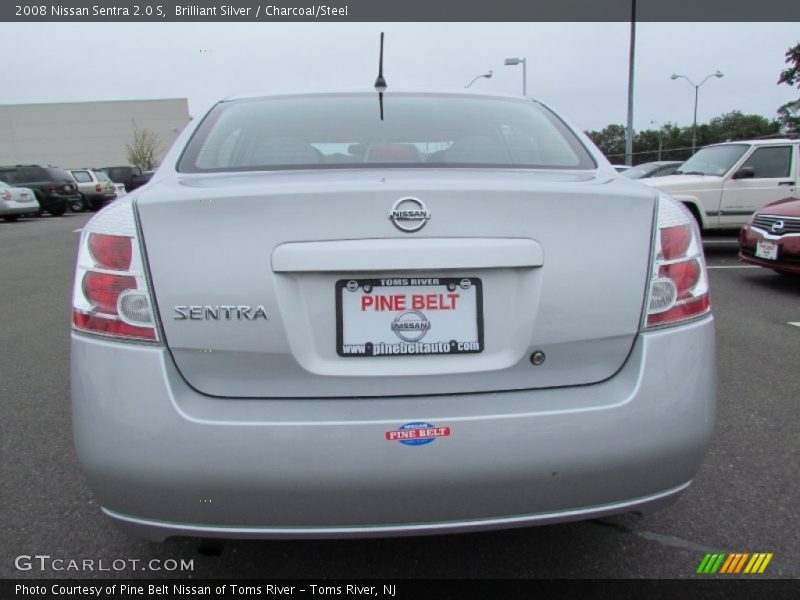 Brilliant Silver / Charcoal/Steel 2008 Nissan Sentra 2.0 S