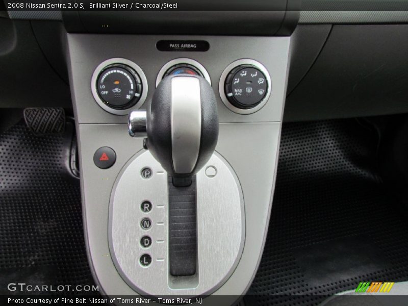 Brilliant Silver / Charcoal/Steel 2008 Nissan Sentra 2.0 S