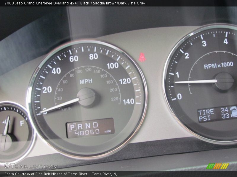 Black / Saddle Brown/Dark Slate Gray 2008 Jeep Grand Cherokee Overland 4x4
