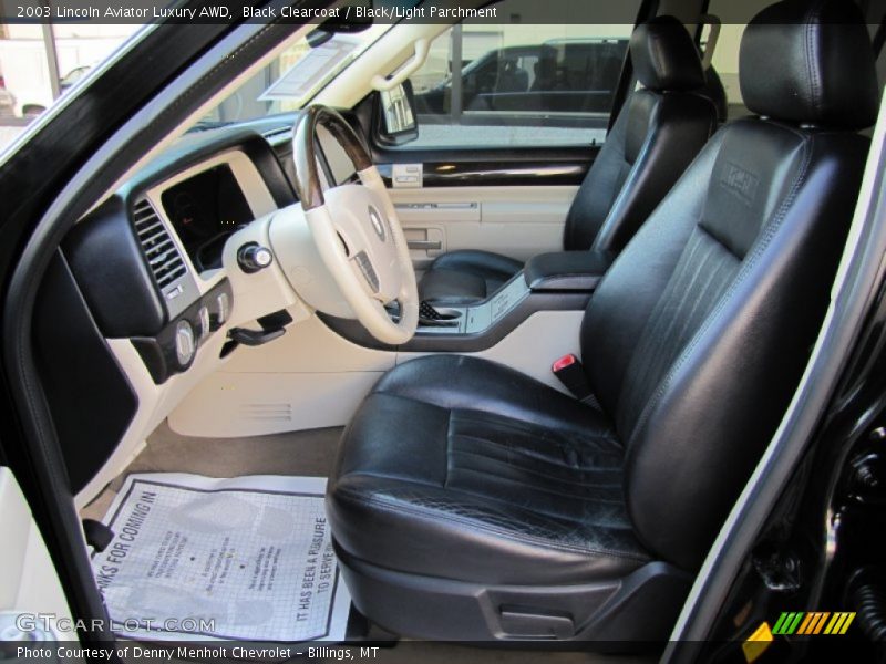 Black Clearcoat / Black/Light Parchment 2003 Lincoln Aviator Luxury AWD