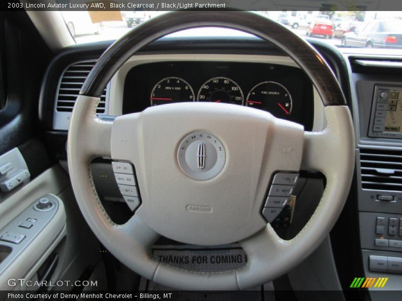 Black Clearcoat / Black/Light Parchment 2003 Lincoln Aviator Luxury AWD
