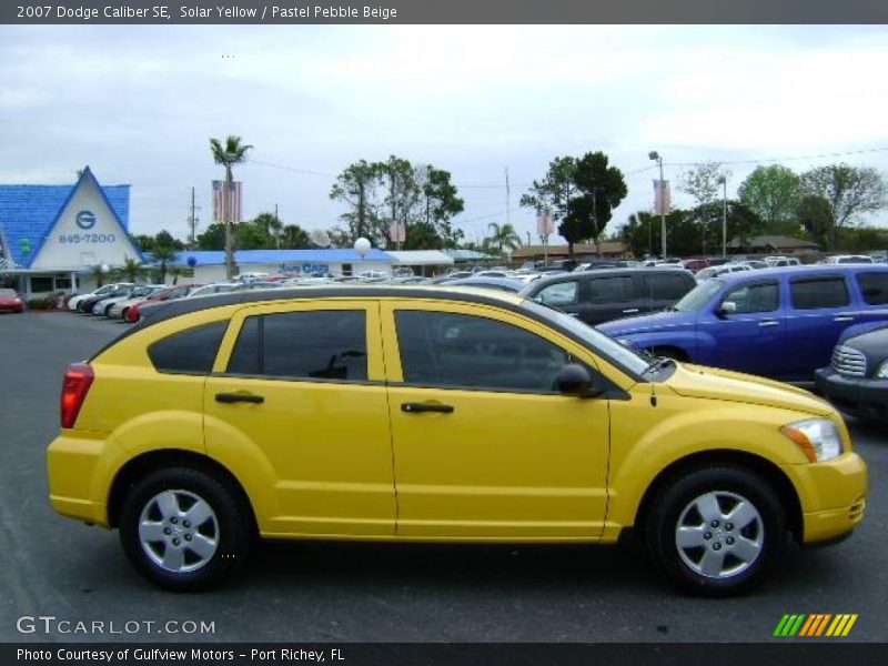 Solar Yellow / Pastel Pebble Beige 2007 Dodge Caliber SE