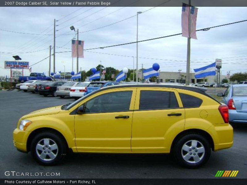 Solar Yellow / Pastel Pebble Beige 2007 Dodge Caliber SE
