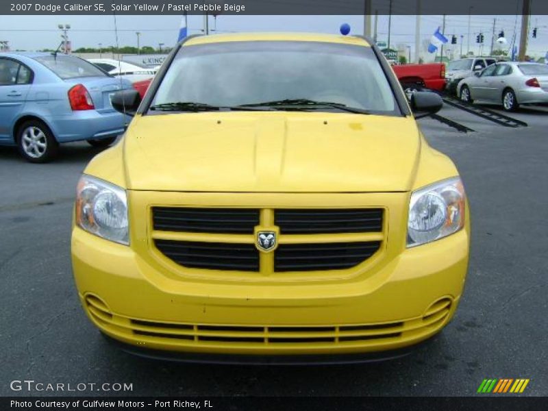 Solar Yellow / Pastel Pebble Beige 2007 Dodge Caliber SE