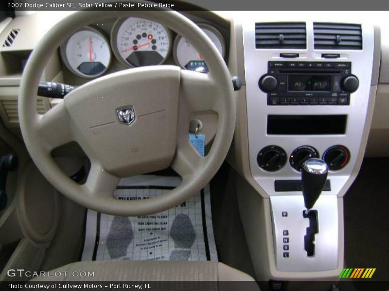Solar Yellow / Pastel Pebble Beige 2007 Dodge Caliber SE