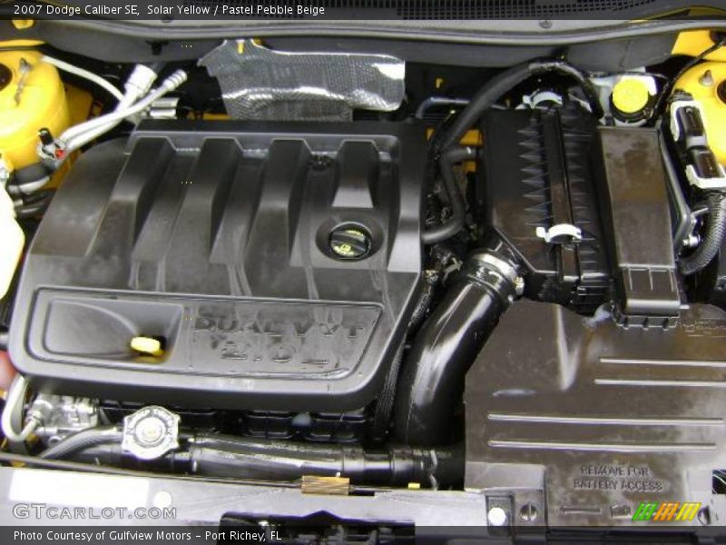 Solar Yellow / Pastel Pebble Beige 2007 Dodge Caliber SE