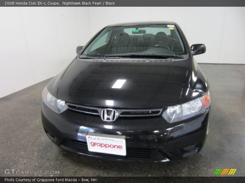 Nighthawk Black Pearl / Black 2008 Honda Civic EX-L Coupe