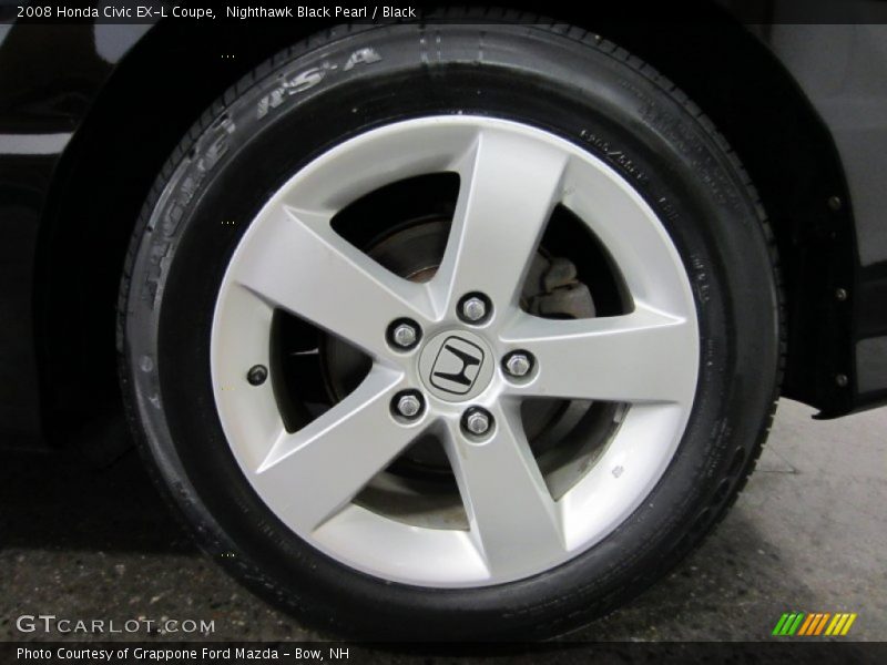 Nighthawk Black Pearl / Black 2008 Honda Civic EX-L Coupe