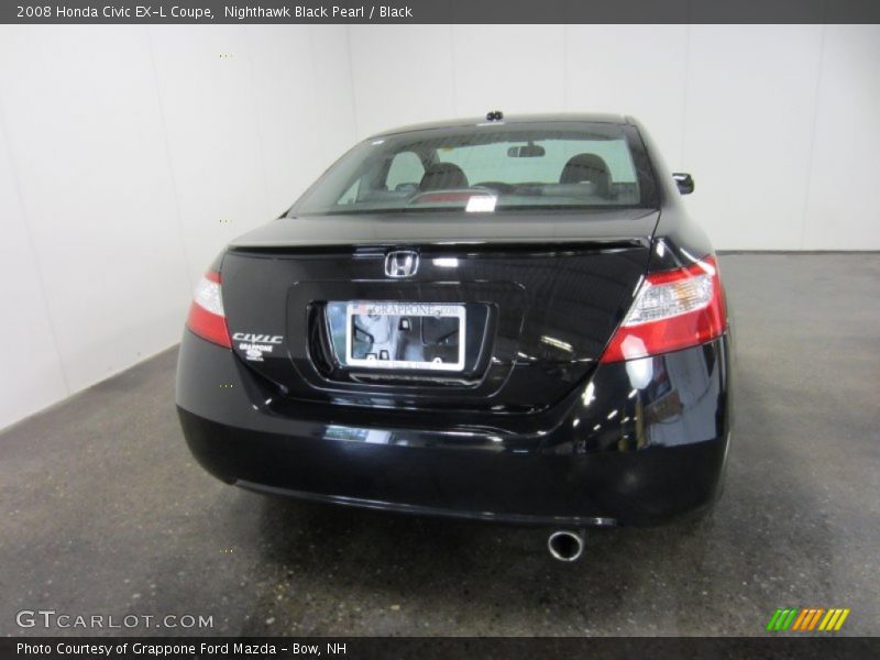 Nighthawk Black Pearl / Black 2008 Honda Civic EX-L Coupe