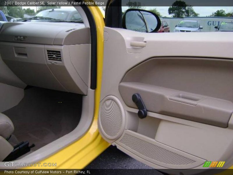 Solar Yellow / Pastel Pebble Beige 2007 Dodge Caliber SE