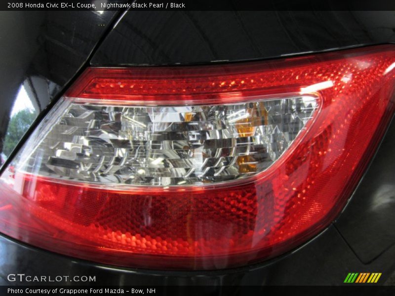 Nighthawk Black Pearl / Black 2008 Honda Civic EX-L Coupe