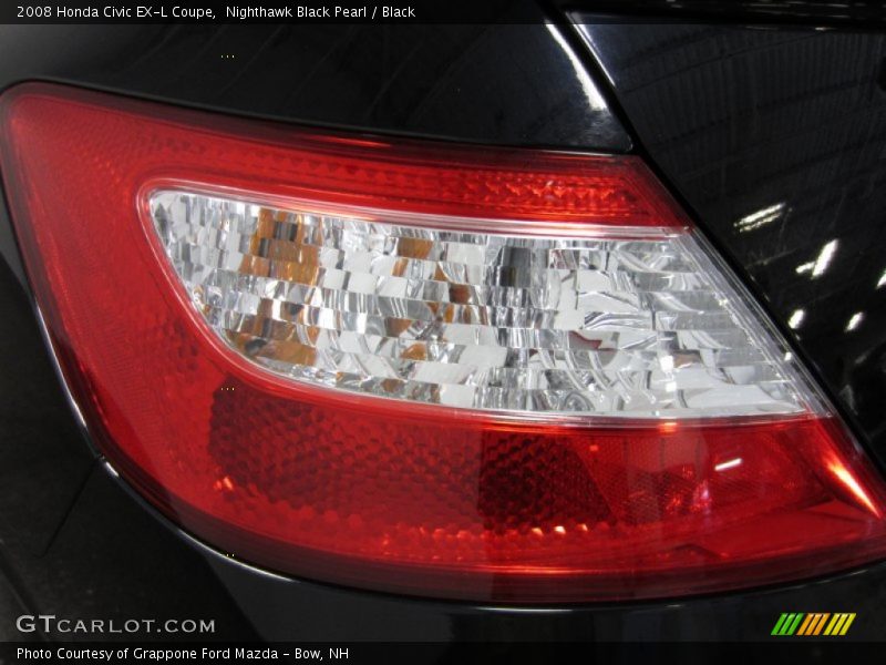 Nighthawk Black Pearl / Black 2008 Honda Civic EX-L Coupe