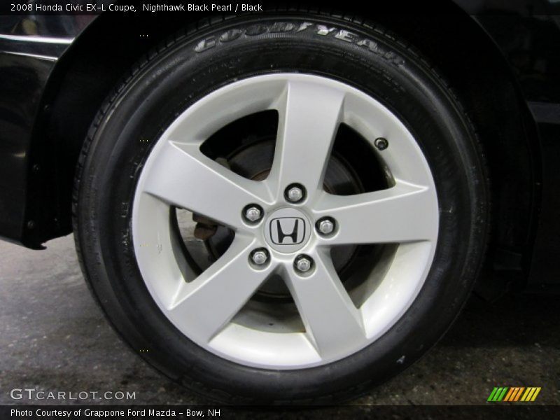 Nighthawk Black Pearl / Black 2008 Honda Civic EX-L Coupe