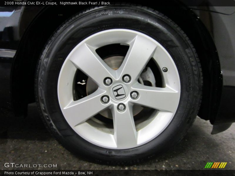 Nighthawk Black Pearl / Black 2008 Honda Civic EX-L Coupe
