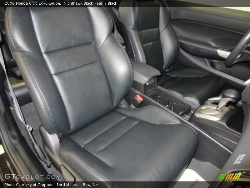 Nighthawk Black Pearl / Black 2008 Honda Civic EX-L Coupe