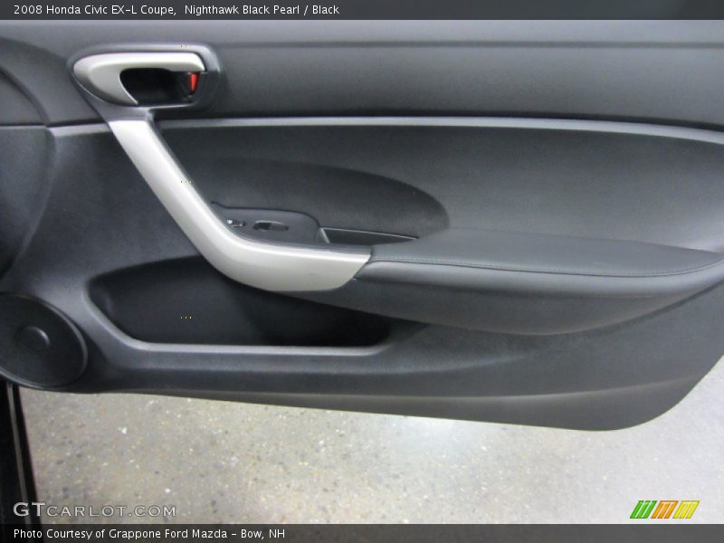 Nighthawk Black Pearl / Black 2008 Honda Civic EX-L Coupe
