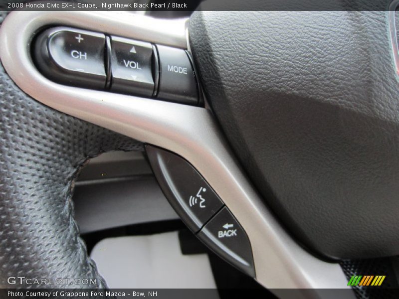 Nighthawk Black Pearl / Black 2008 Honda Civic EX-L Coupe