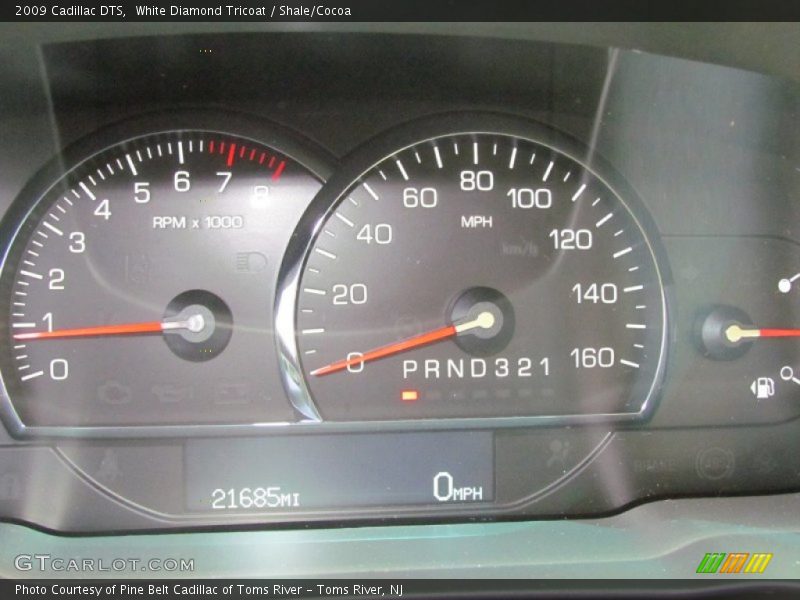 White Diamond Tricoat / Shale/Cocoa 2009 Cadillac DTS