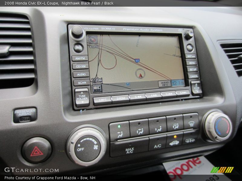 Nighthawk Black Pearl / Black 2008 Honda Civic EX-L Coupe