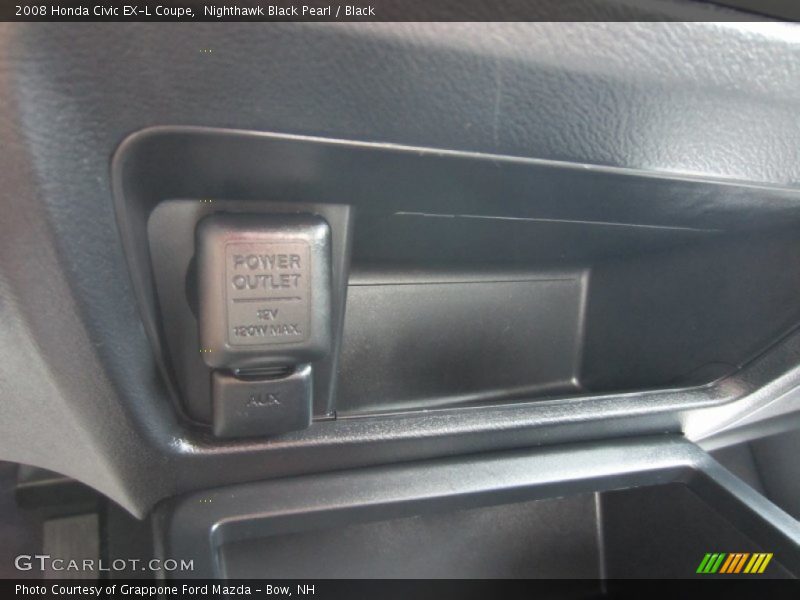 Nighthawk Black Pearl / Black 2008 Honda Civic EX-L Coupe