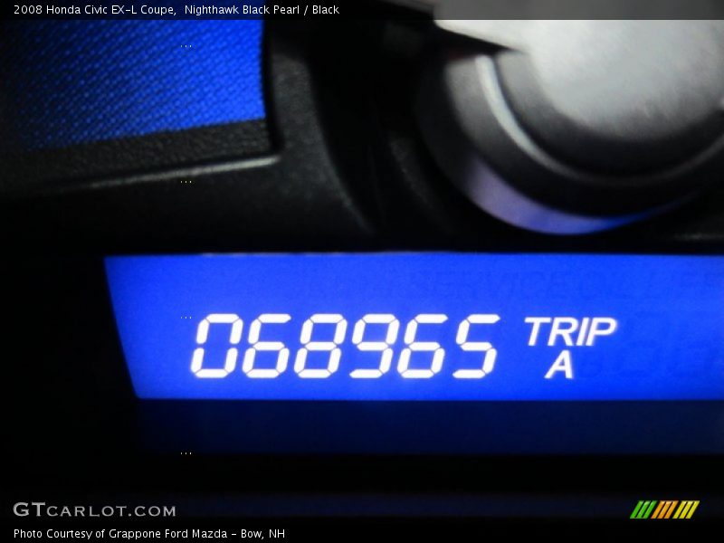 Nighthawk Black Pearl / Black 2008 Honda Civic EX-L Coupe