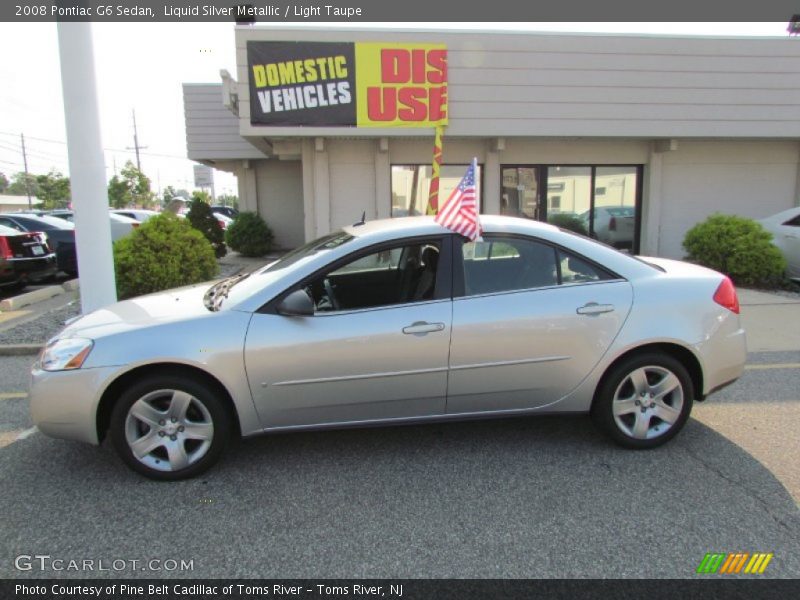 Liquid Silver Metallic / Light Taupe 2008 Pontiac G6 Sedan