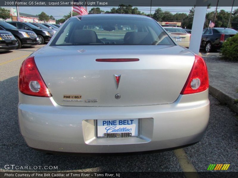 Liquid Silver Metallic / Light Taupe 2008 Pontiac G6 Sedan