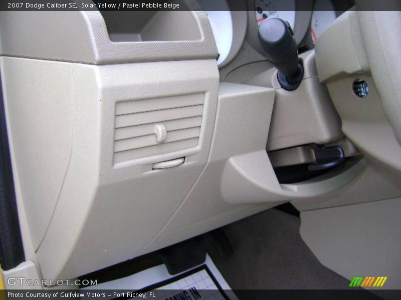 Solar Yellow / Pastel Pebble Beige 2007 Dodge Caliber SE