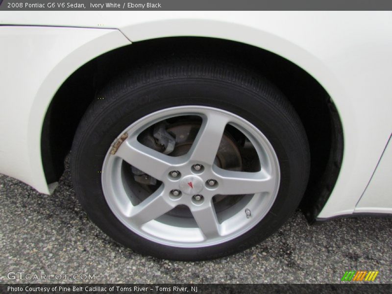 Ivory White / Ebony Black 2008 Pontiac G6 V6 Sedan