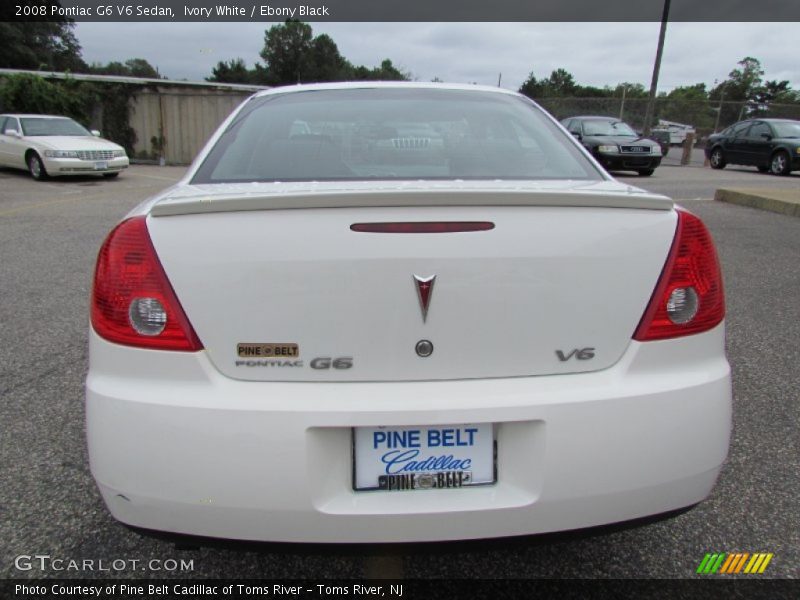 Ivory White / Ebony Black 2008 Pontiac G6 V6 Sedan
