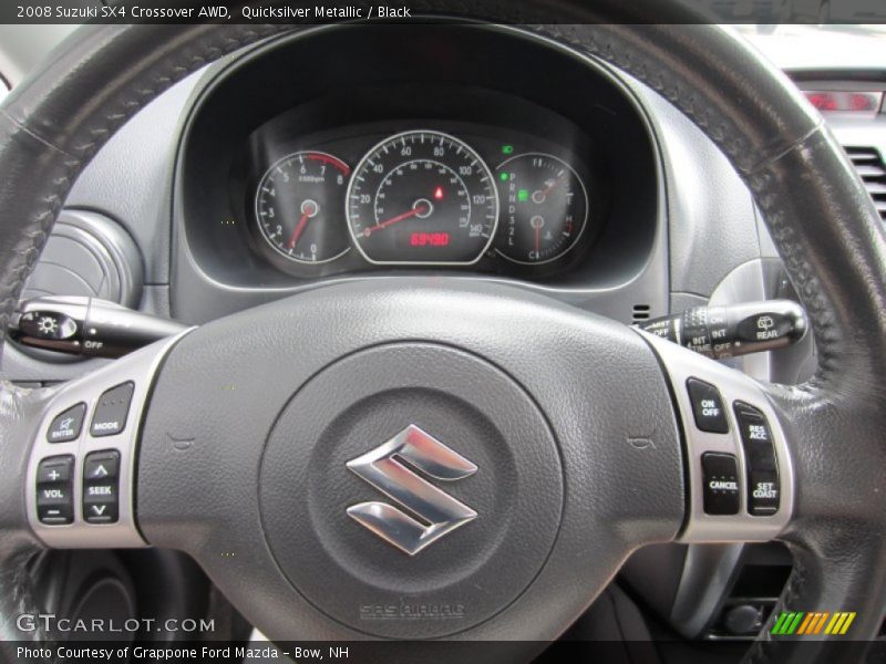 Quicksilver Metallic / Black 2008 Suzuki SX4 Crossover AWD