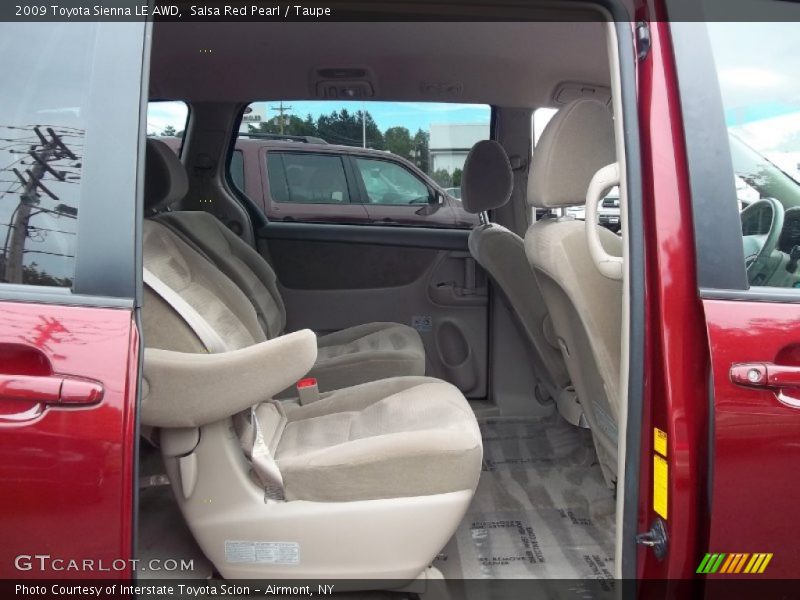 Salsa Red Pearl / Taupe 2009 Toyota Sienna LE AWD