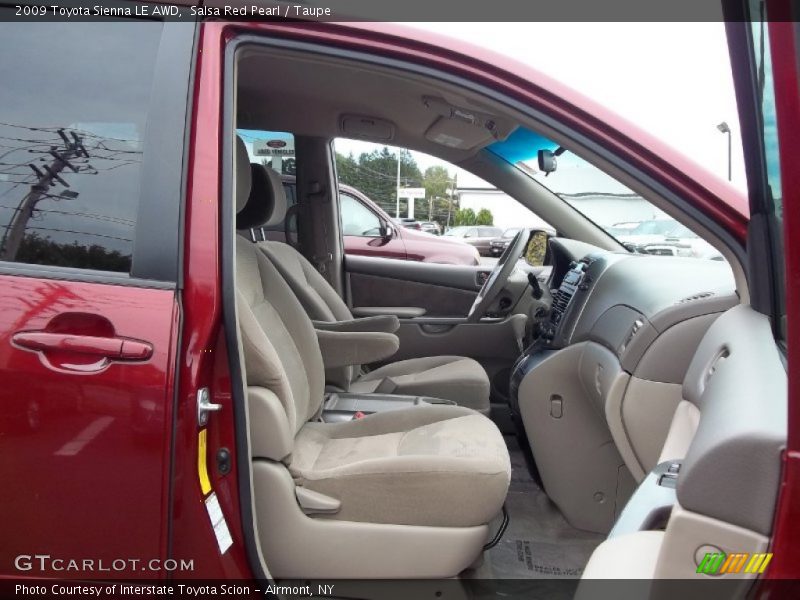 Salsa Red Pearl / Taupe 2009 Toyota Sienna LE AWD