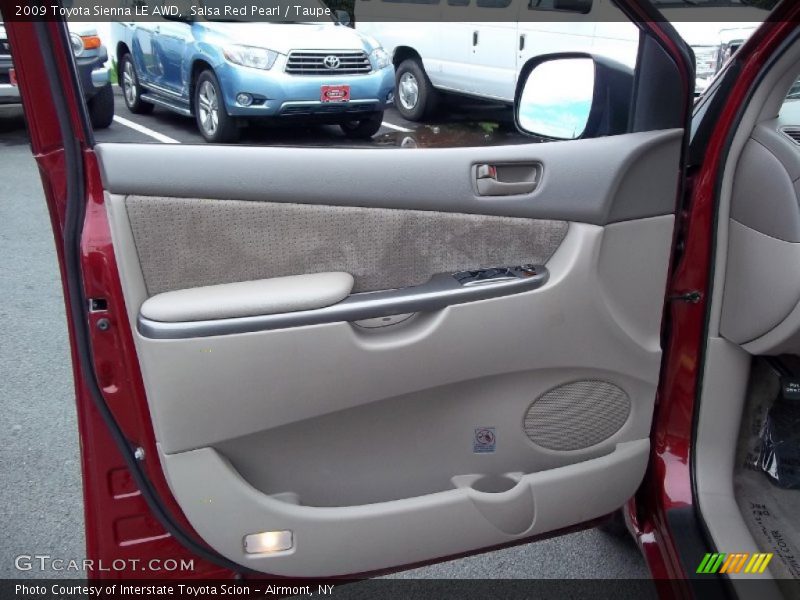 Door Panel of 2009 Sienna LE AWD