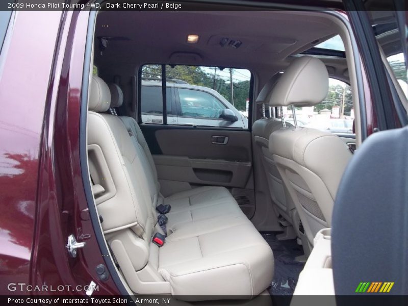 Dark Cherry Pearl / Beige 2009 Honda Pilot Touring 4WD