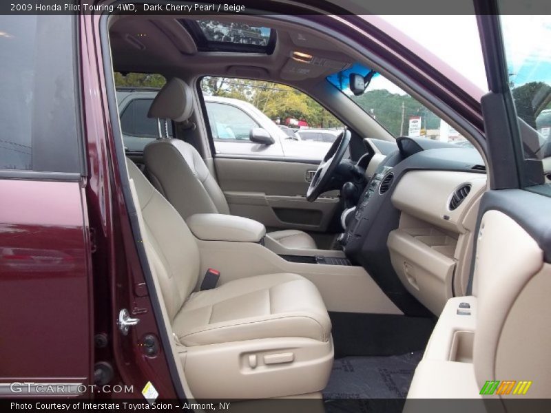 Dark Cherry Pearl / Beige 2009 Honda Pilot Touring 4WD