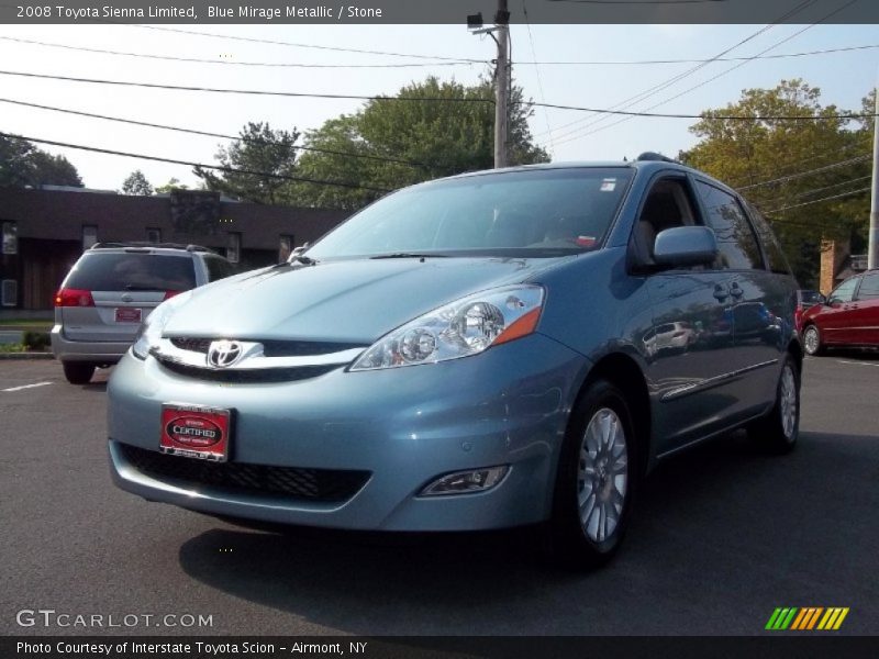 Blue Mirage Metallic / Stone 2008 Toyota Sienna Limited