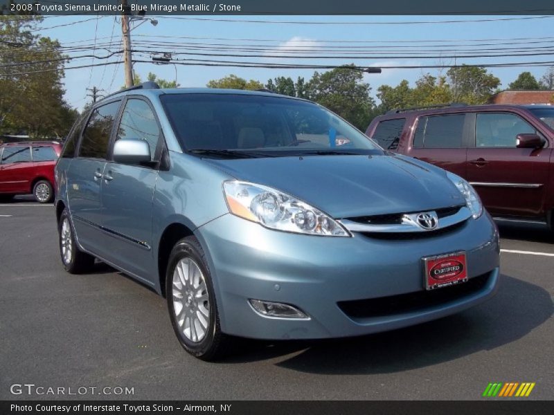 Blue Mirage Metallic / Stone 2008 Toyota Sienna Limited