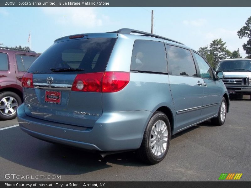 Blue Mirage Metallic / Stone 2008 Toyota Sienna Limited