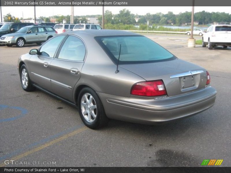 Arizona Beige Metallic / Medium Graphite 2002 Mercury Sable GS Sedan