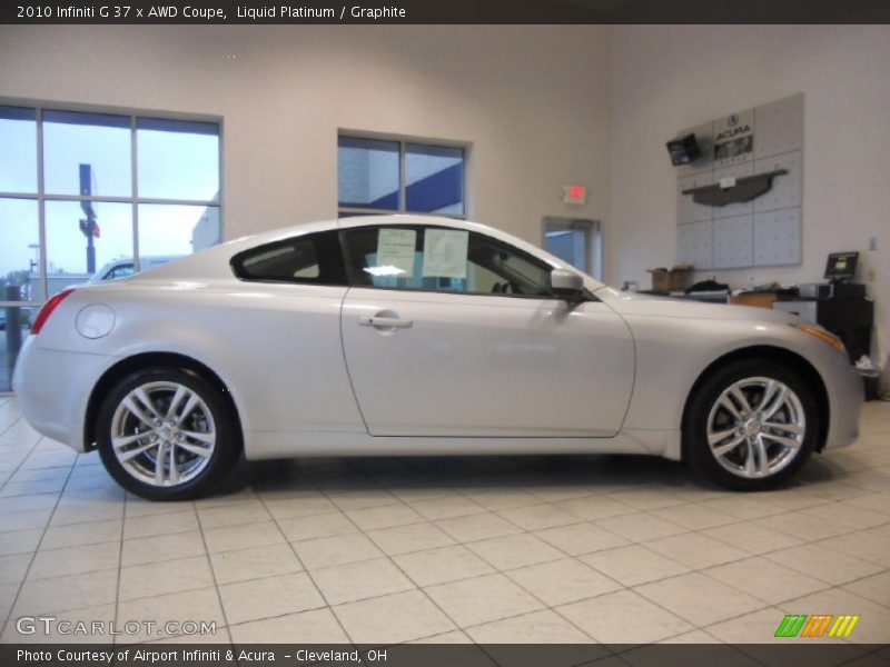 Liquid Platinum / Graphite 2010 Infiniti G 37 x AWD Coupe