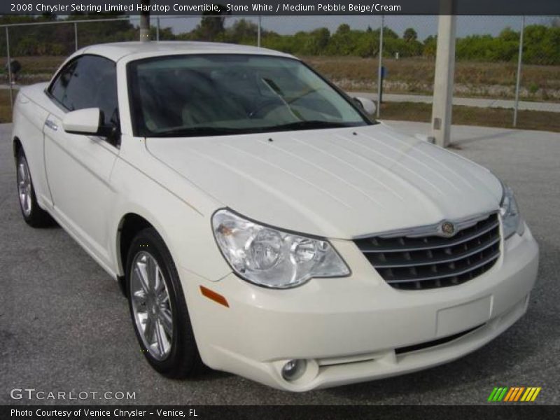 Stone White / Medium Pebble Beige/Cream 2008 Chrysler Sebring Limited Hardtop Convertible