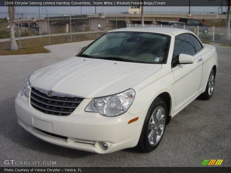 Stone White / Medium Pebble Beige/Cream 2008 Chrysler Sebring Limited Hardtop Convertible