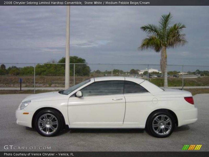 Stone White / Medium Pebble Beige/Cream 2008 Chrysler Sebring Limited Hardtop Convertible