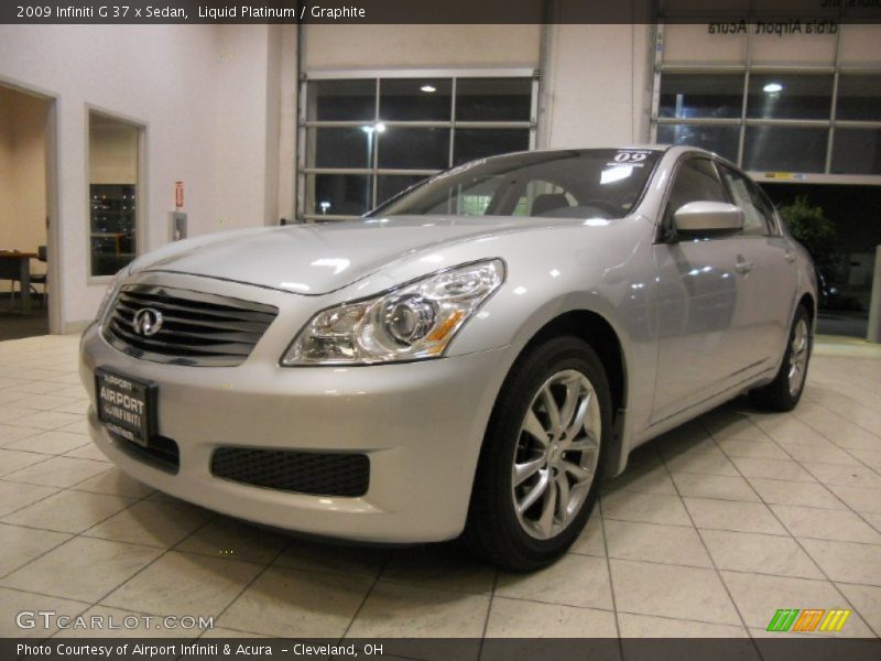 Liquid Platinum / Graphite 2009 Infiniti G 37 x Sedan