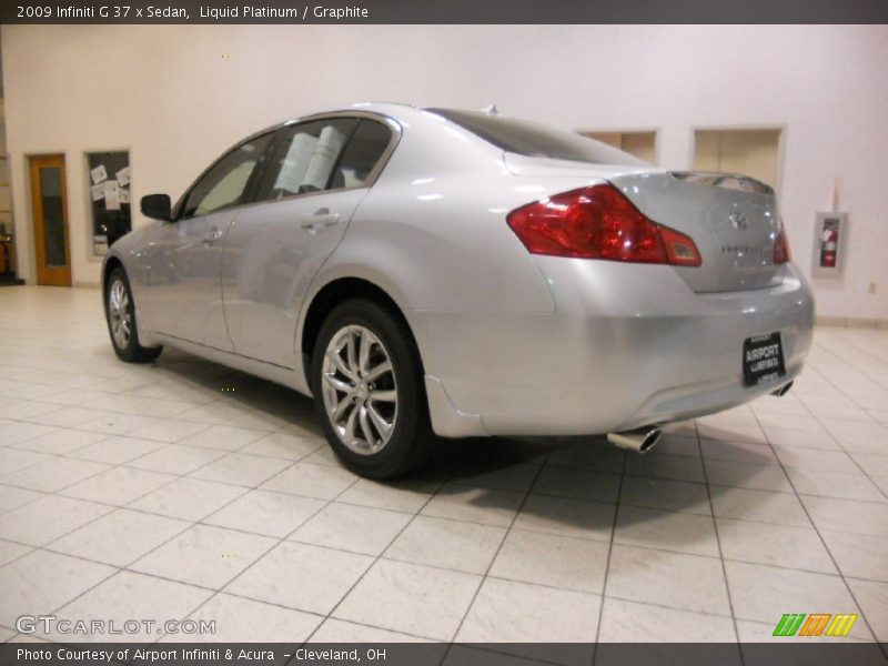 Liquid Platinum / Graphite 2009 Infiniti G 37 x Sedan